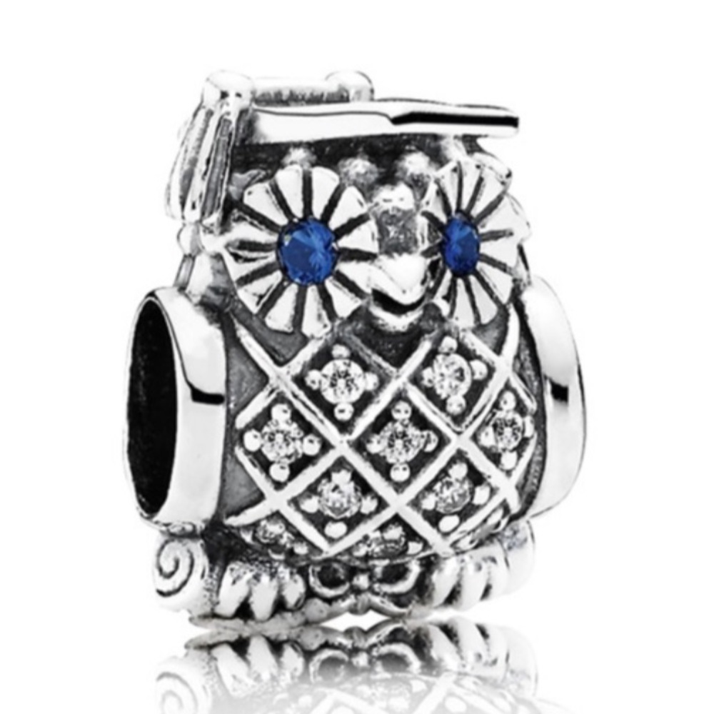 Pandora Graduate Owl Sterling Silver Charm